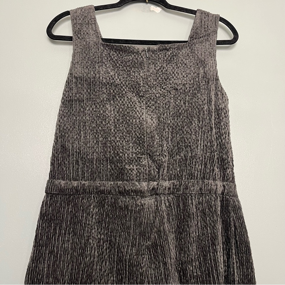 Missing You Already Corduroy Square Neck Jumpsuit Charcoal Gray Women’s Size S - Picture 5 of 12